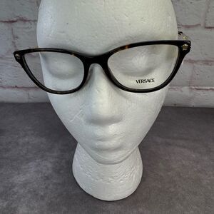 Versace NWT Brown VE3309 108 Cateye Eyeglasses
